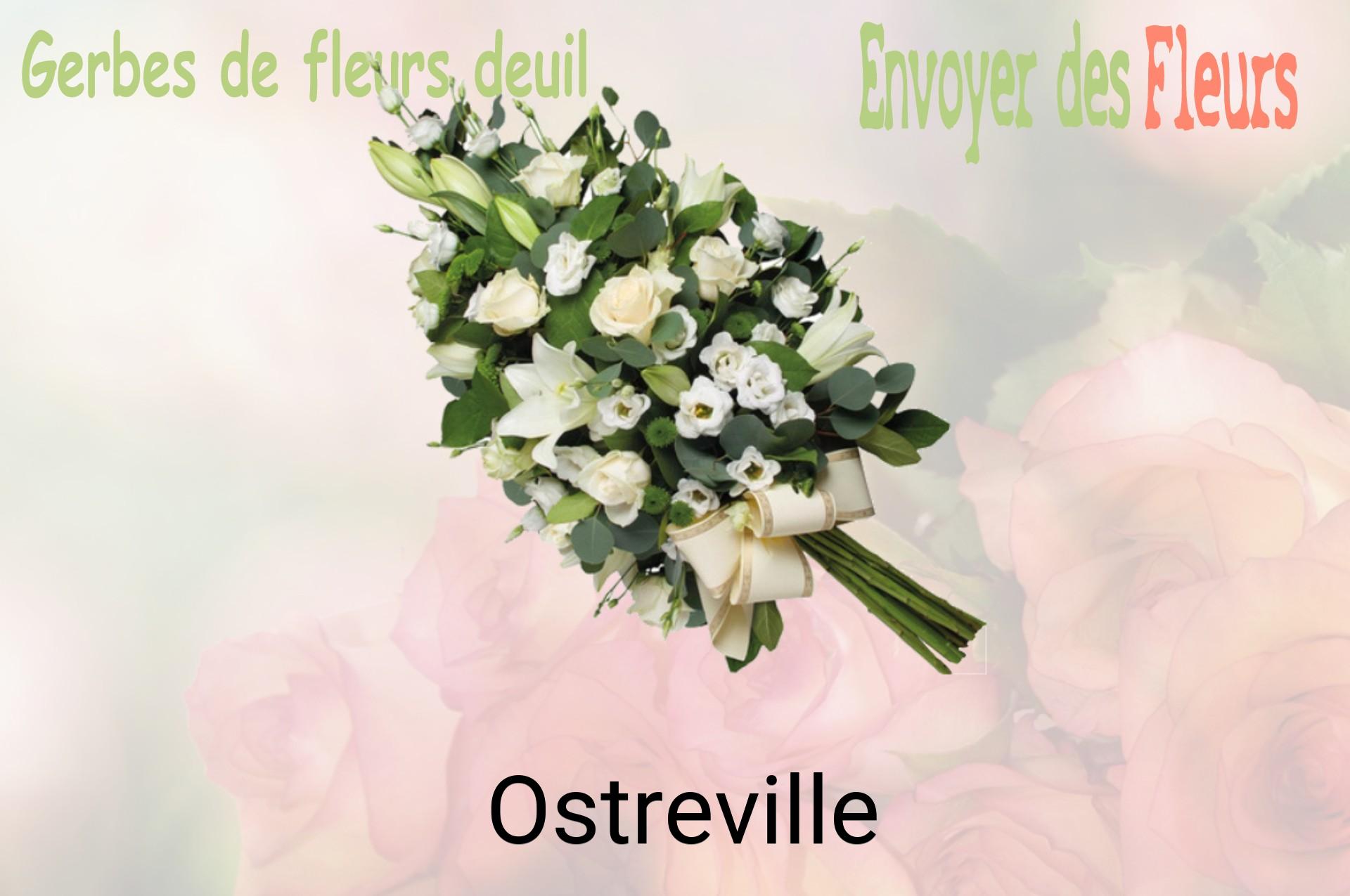 Gerbe de fleurs de deuil livrée à Ostreville